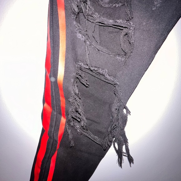 American Bazi - Black jeans with red lines on the side - Size Small - Picture 4 of 7